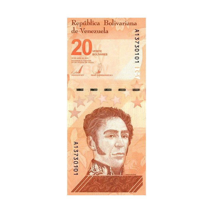 Venezuela 20 Bolivares Digitales 2021 P-new