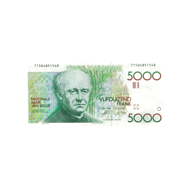Belgium 5000 Francs ND 1982-1992 P-145