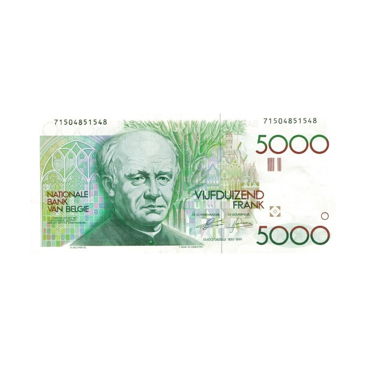 Belgium 5000 Francs ND 1982-1992 P-145