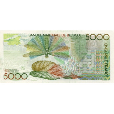 Belgium 5000 Francs ND 1982-1992 P-145