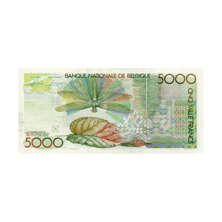 Belgium 5000 Francs ND 1982-1992 P-145