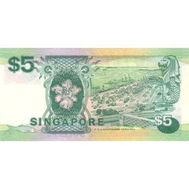 Singapore 5 Dollars ND 1989 P19