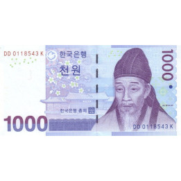 South Korea 1000 Won ND 2007 P54