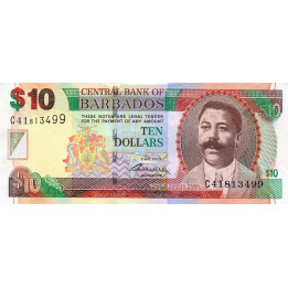 Barbados 10 Dollars 2012 P68c