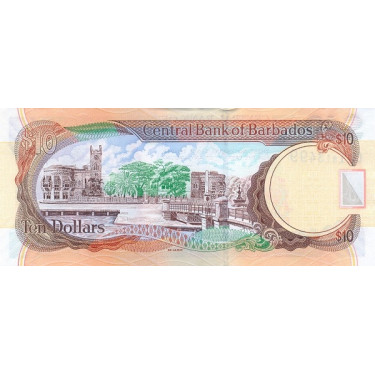 Barbados 10 Dollars 2012 P68c