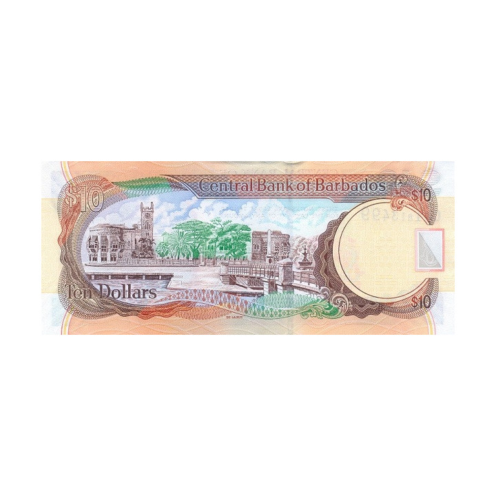 Barbados 10 Dollars 2012 P68c
