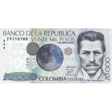 Colombia 20 000 Pesos 5 Aug 2010 P454x