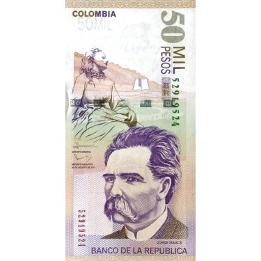 Colombia 50000 Pesos 26 Aug 2011 P455r