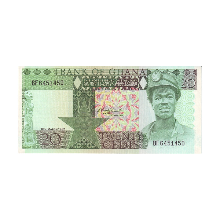 Ghana 20 Cedis 1982 P-21c