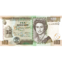 Belize 10 dollars 2016 P-68e