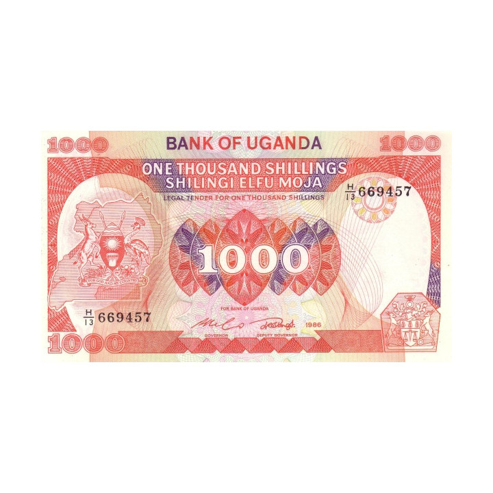 Uganda 1000 Shillings 1986 P26