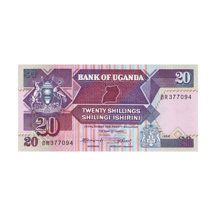 Uganda 20 Shillings 1988 P29b