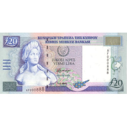 Cypern 20 Pounds 2004 P63c