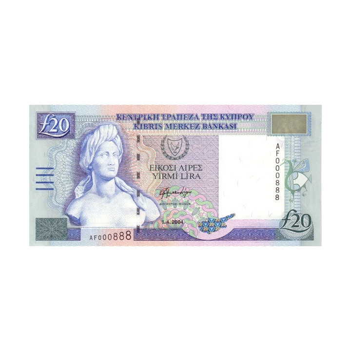 Cypern 20 Pounds 2004 P63c
