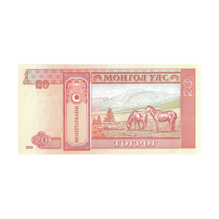 Mongoliet 20 Tugrik 2020 P63