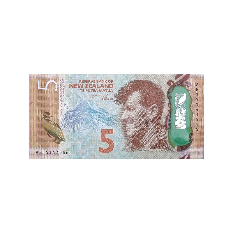 New Zealand 5 Dollars 2015 P191