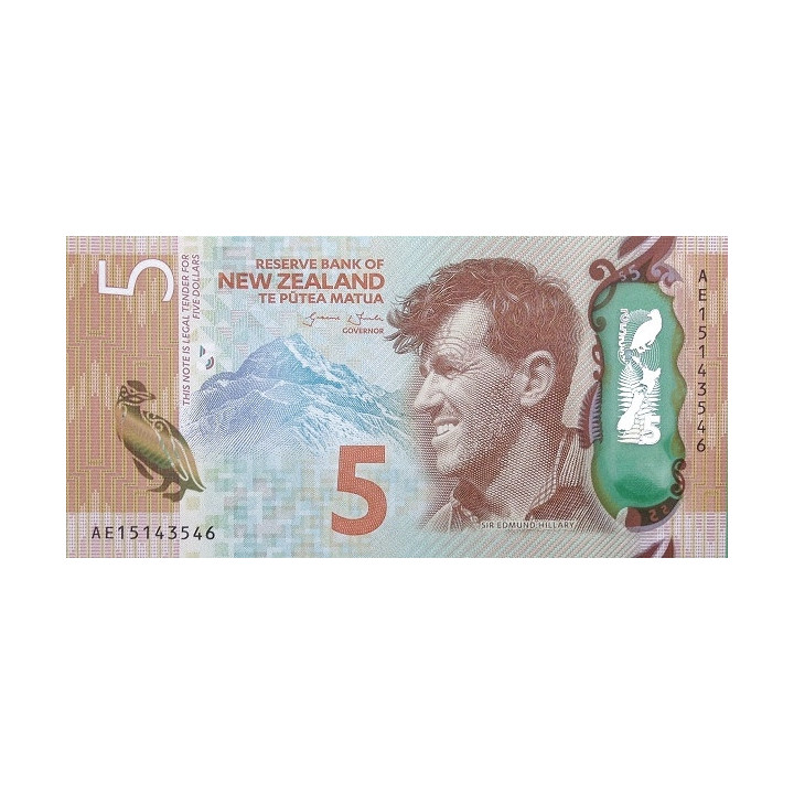 Nya Zeeland 5 Dollars 2015 P191