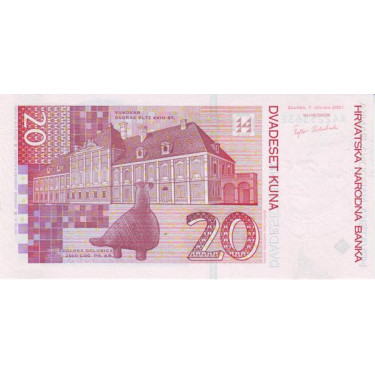 Croatia 20 Kuna 2001 P39a