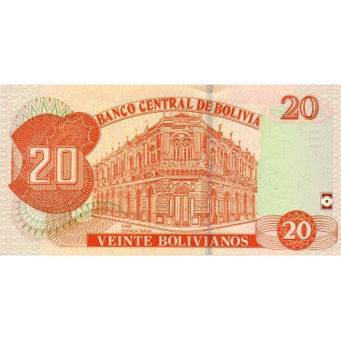Bolivia 20 Bolivianos 1986 P244 (2)