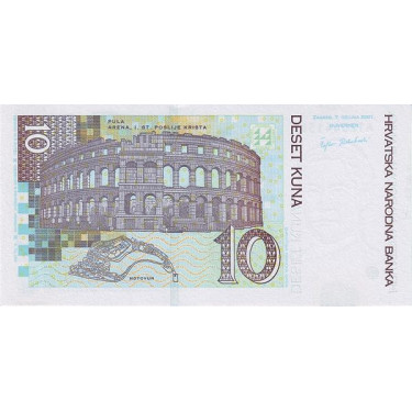 Croatia 10 Kuna 2001 P38a