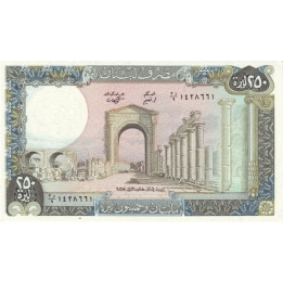 Libanon 250 Livres 1988 P67