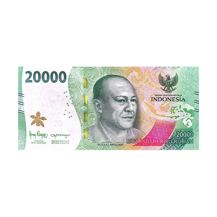 Indonesia 20.000 Rupiah 2022 Pnew