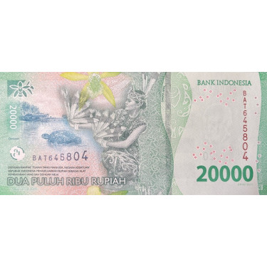 Indonesien 20.000 Rupiah 2022 Pnew