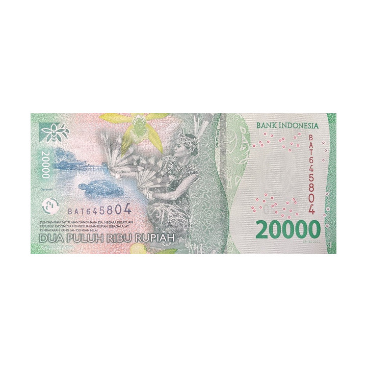 Indonesia 20.000 Rupiah 2022 Pnew