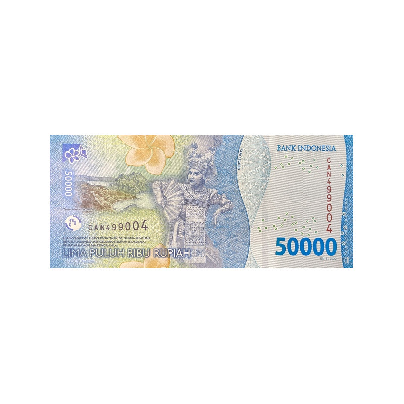 Indonesien 50.000 Rupiah 2022 Pnew