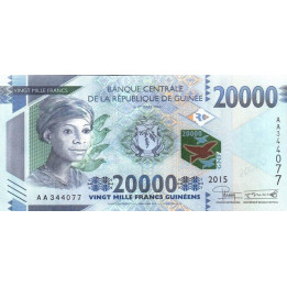 Guinea 20 000 Francs 2015 P-50