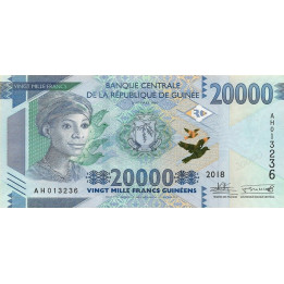 Guinea 20 000 Francs 2018 P-50 UNC