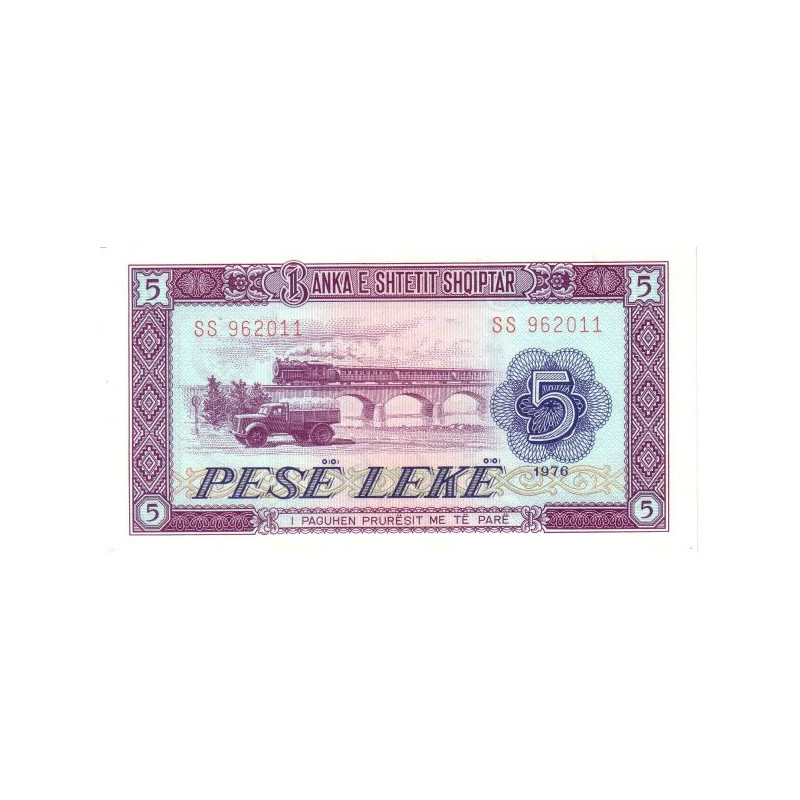 Albania 5 Leke 1976 P42