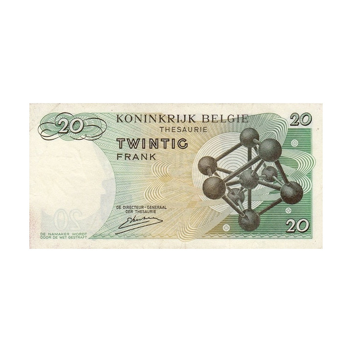 Belgien 20 Francs 1964 P138 (3)