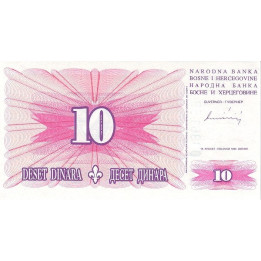 Bosnia Herzegovina 10 Dinara 1994 P41