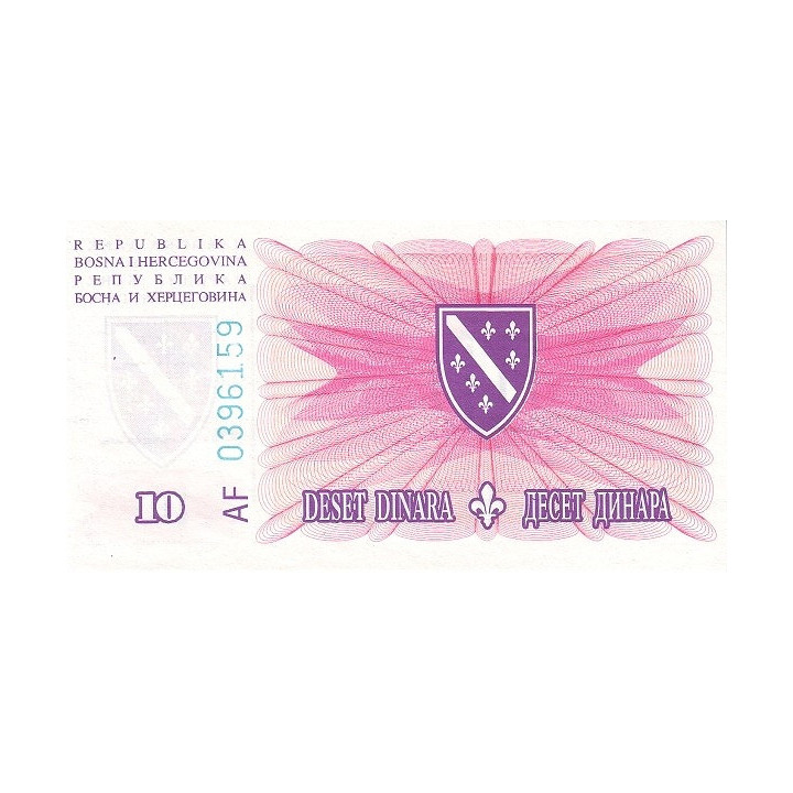Bosnia Herzegovina 10 Dinara 1994 P41