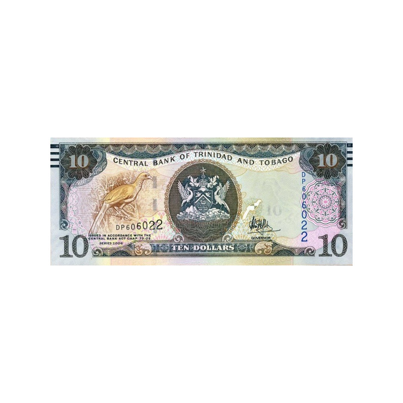 Trinidad and Tobago 10 Dollars 2006 P57b