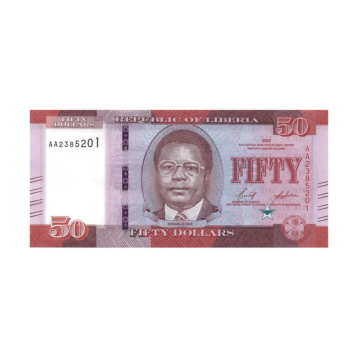 Liberia 50 Dollars 2022 P-new
