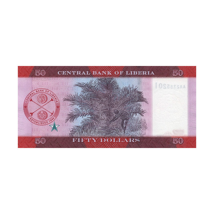 Liberia 50 Dollars 2022 P-new