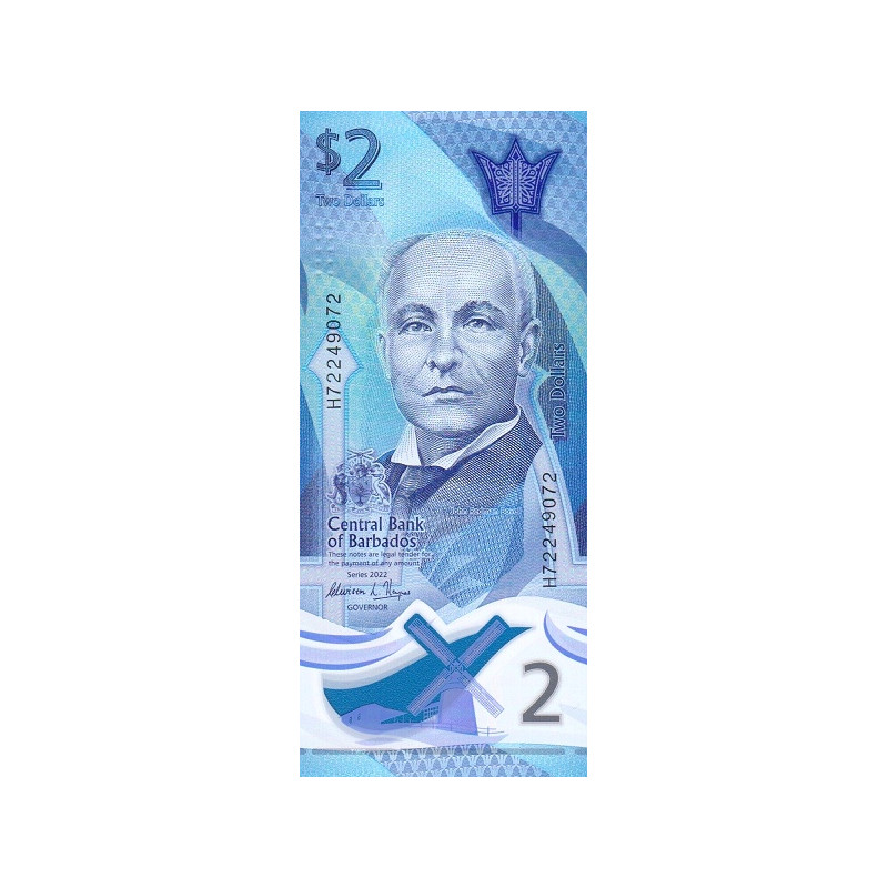 Barbados 2 Dollars 2022 P80
