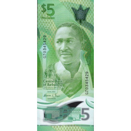 Barbados 5 Dollars 2022 P81