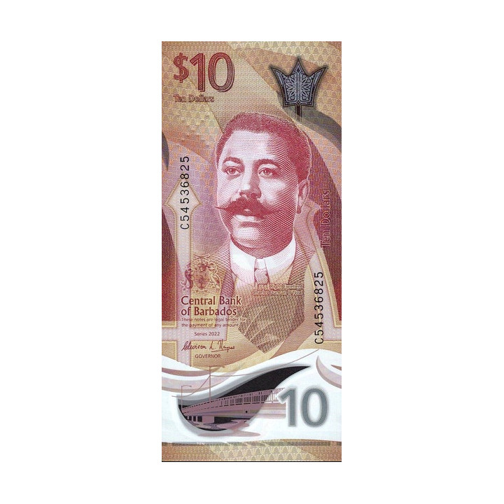 Barbados 10 Dollars 2022 P82