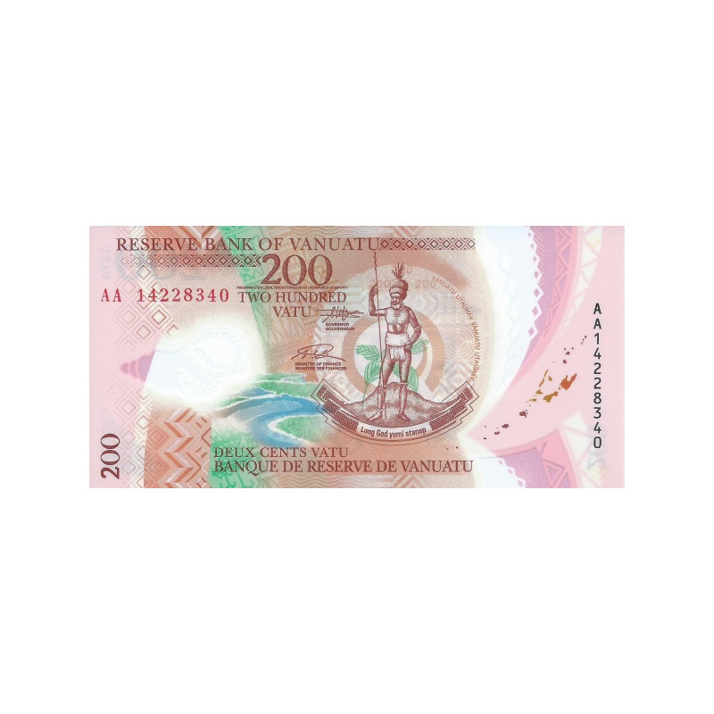 Vanuatu 200 Vatu 2014 P-12 UNC