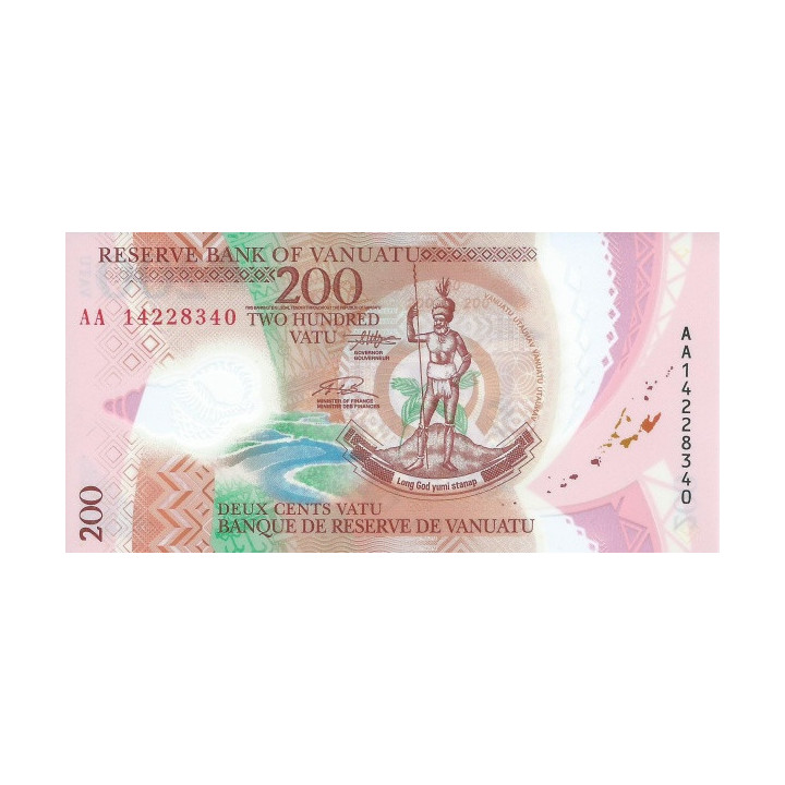 Vanuatu 200 Vatu 2014 P-12 UNC
