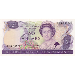 New Zealand 2 Dollars 1985 P170b