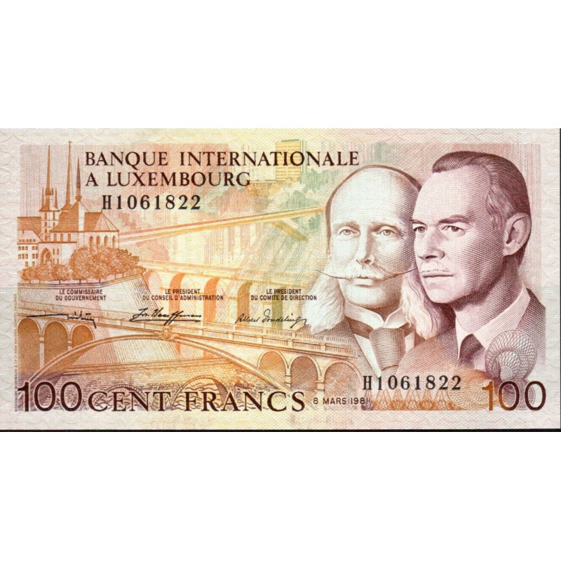 Luxembourg 100 Francs 1981 P14A