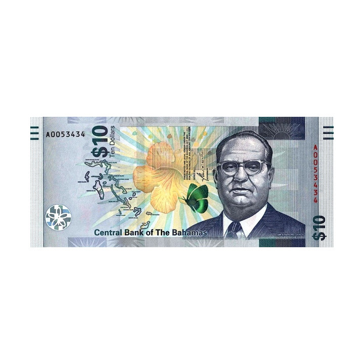 Bahamas 10 Dollars 2022 P87