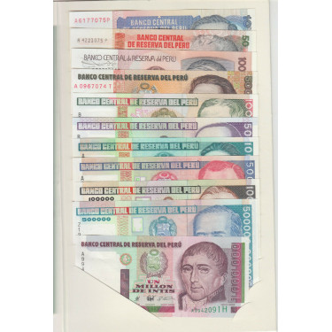 Peru Official Folder Intis 1987-1990
