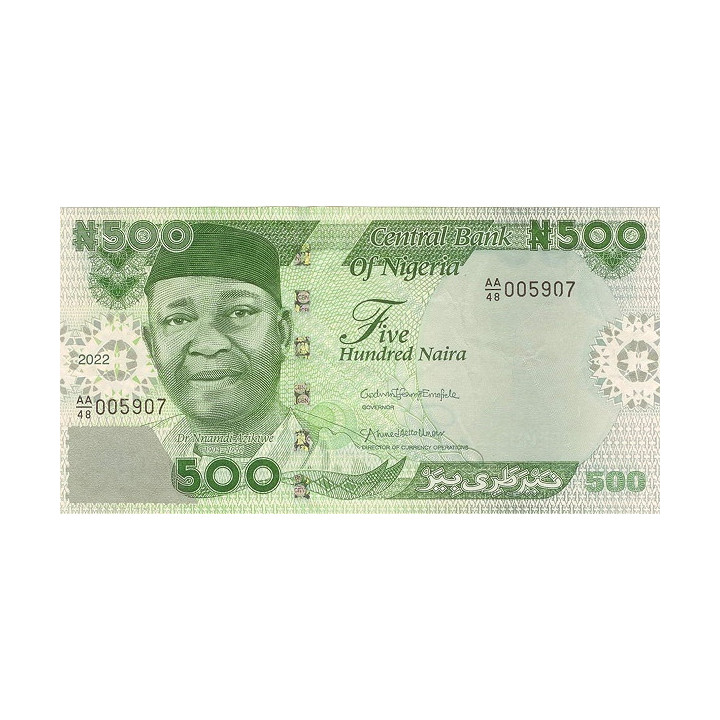 Nigeria 500 Naira 2022 Pnew