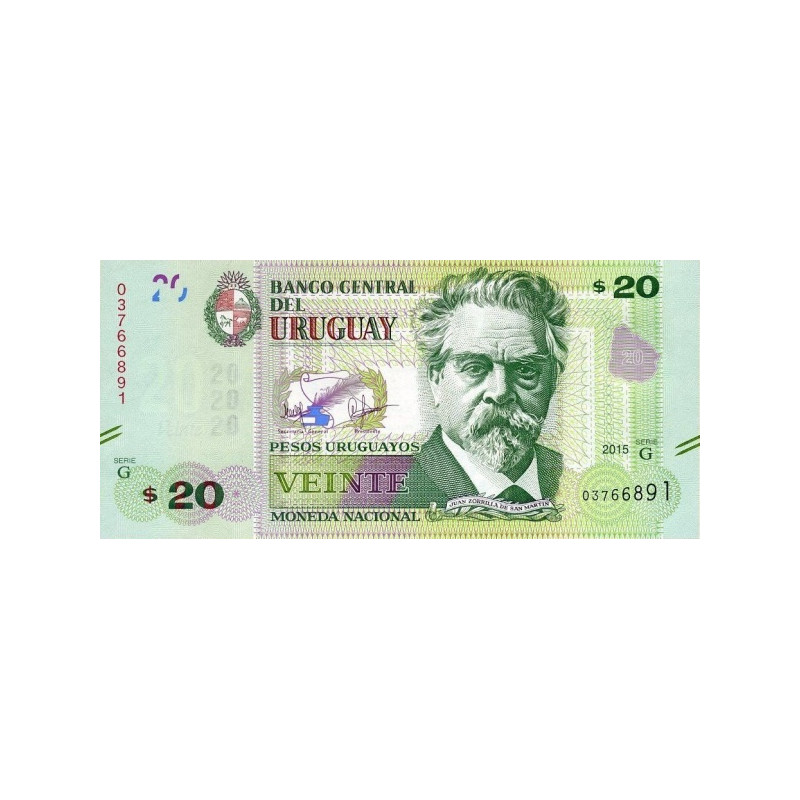Uruguay 20 Pesos 2015 P93a