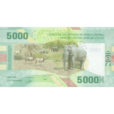 Centralafrikanska Staterna 5000 Francs 2020 (2022) Pnew